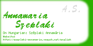 annamaria szeplaki business card