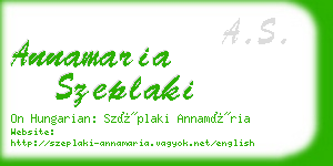 annamaria szeplaki business card